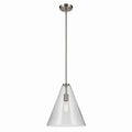 Everly One Light Pendant in Brushed Nickel
