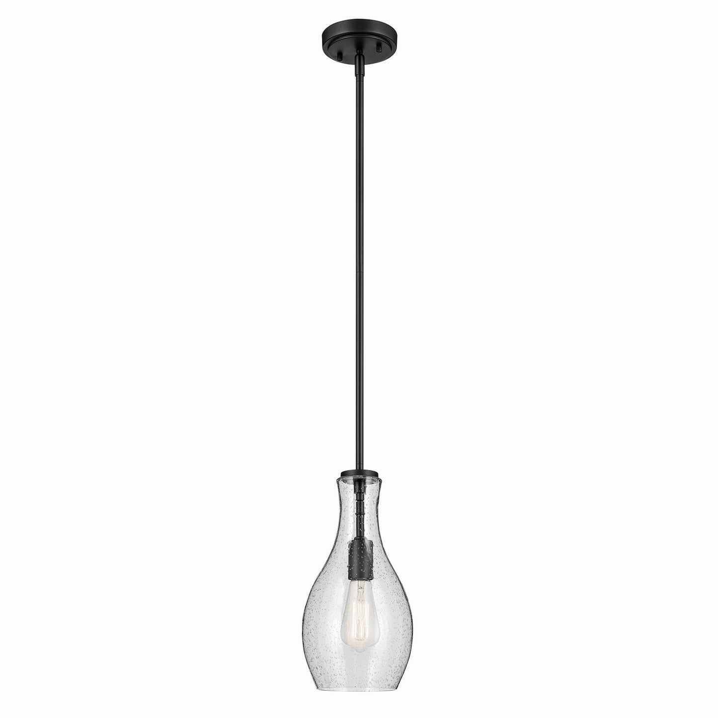 Everly One Light Pendant in Black