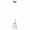 Everly One Light Pendant in Brushed Nickel