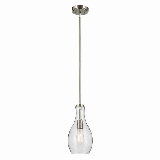Everly One Light Pendant in Brushed Nickel