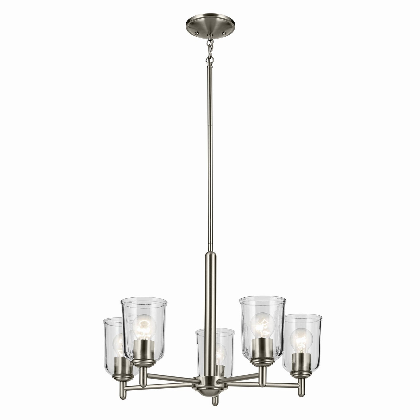 Shailene Five Light Chandelier in Brushed Nickel