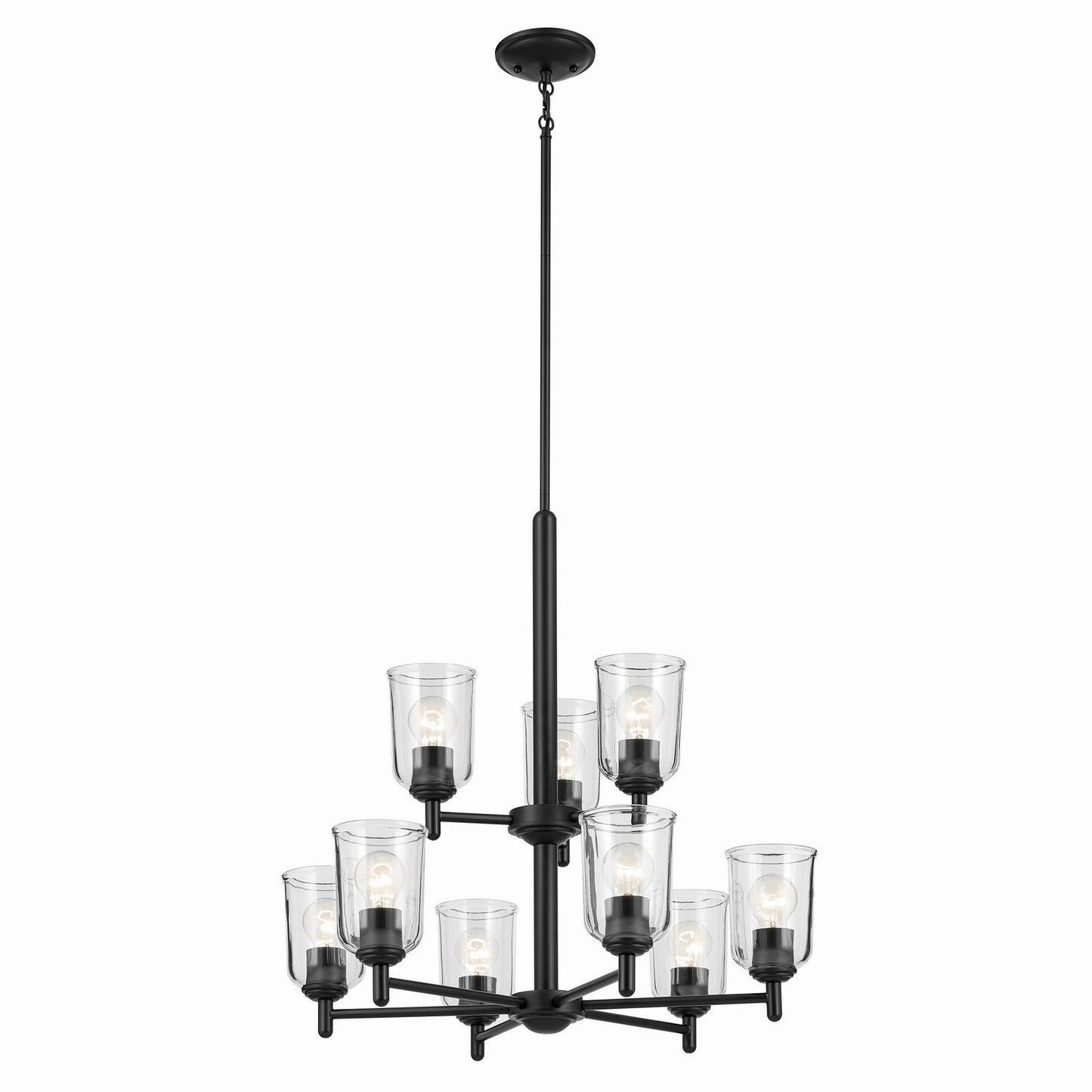 Shailene Nine Light Chandelier in Black