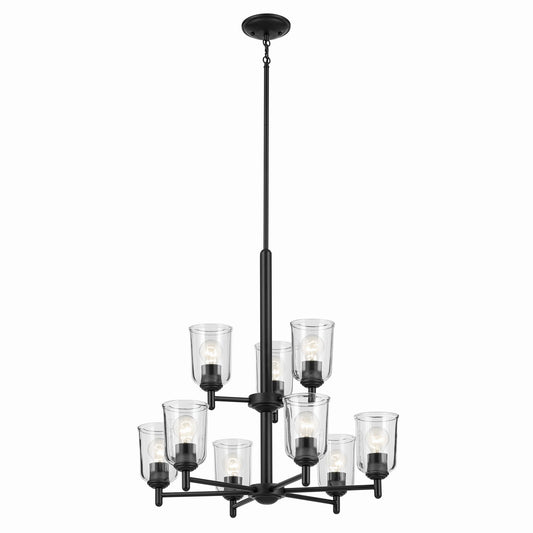 Shailene Nine Light Chandelier in Black