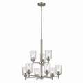 Shailene Nine Light Chandelier in Brushed Nickel