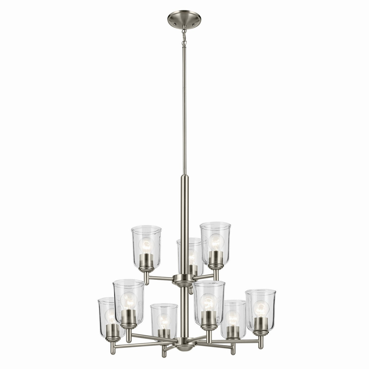 Shailene Nine Light Chandelier in Brushed Nickel