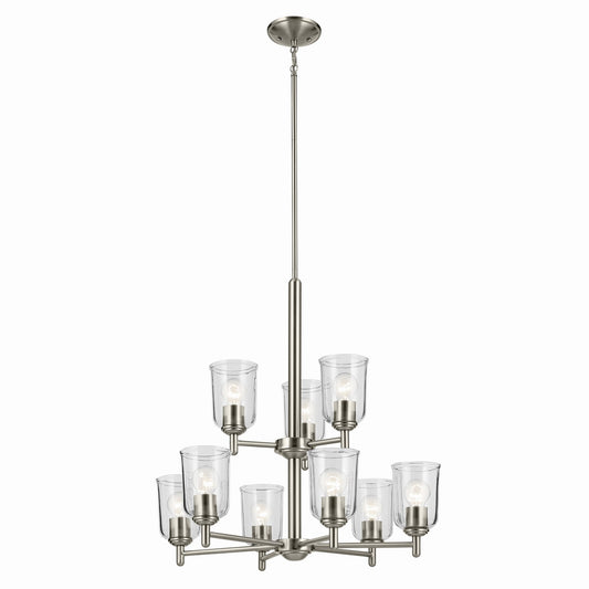 Shailene Nine Light Chandelier in Brushed Nickel
