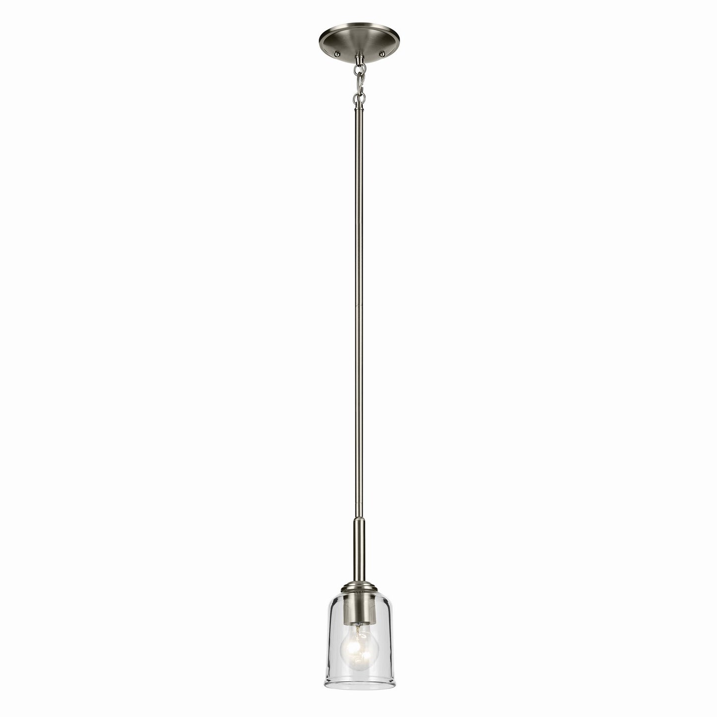 Shailene One Light Mini Pendant in Brushed Nickel