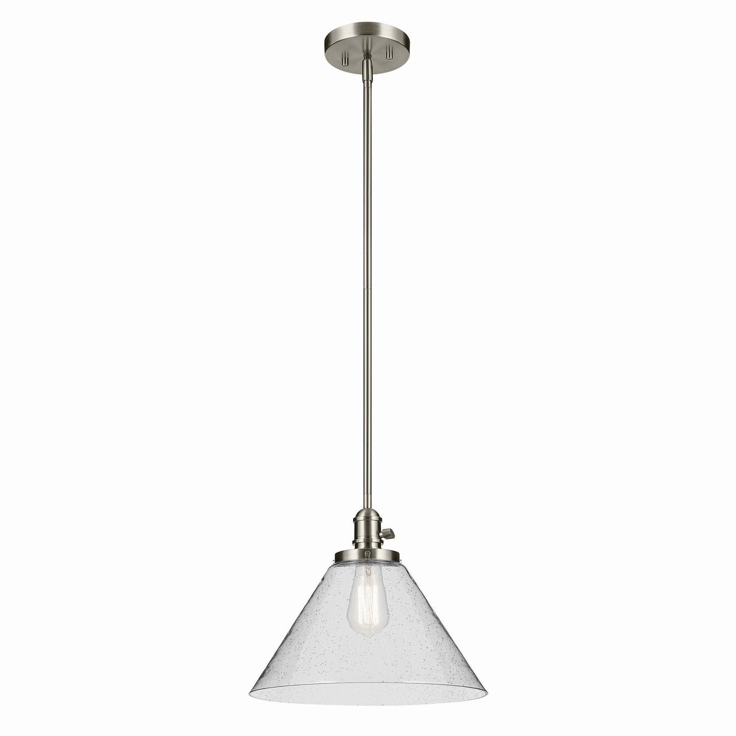 Avery One Light Pendant in Brushed Nickel