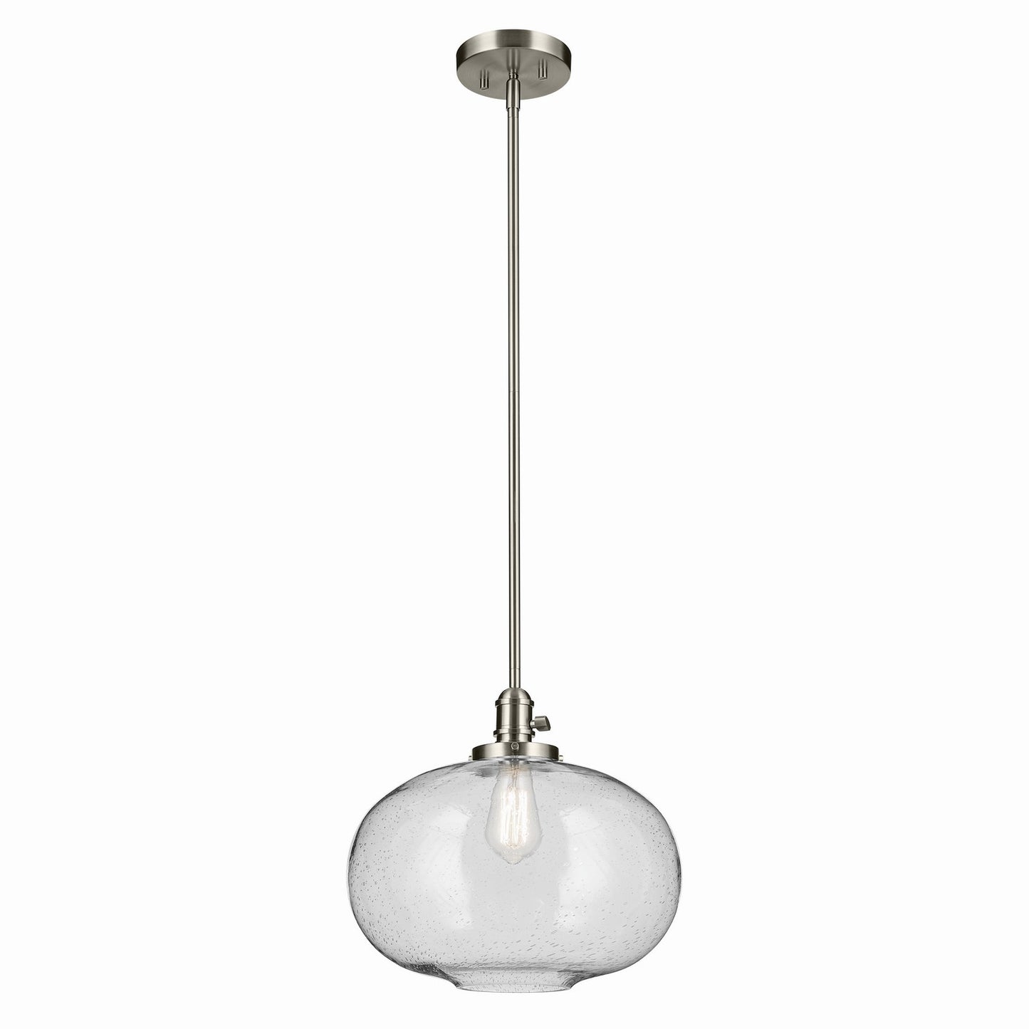 Avery One Light Pendant in Brushed Nickel