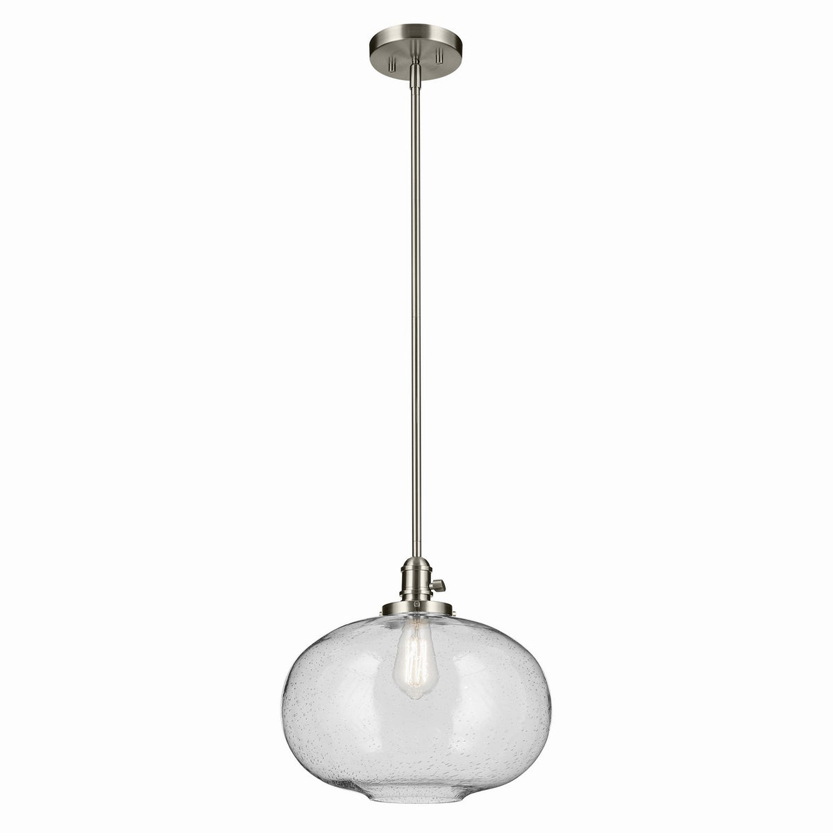 Avery One Light Pendant in Brushed Nickel