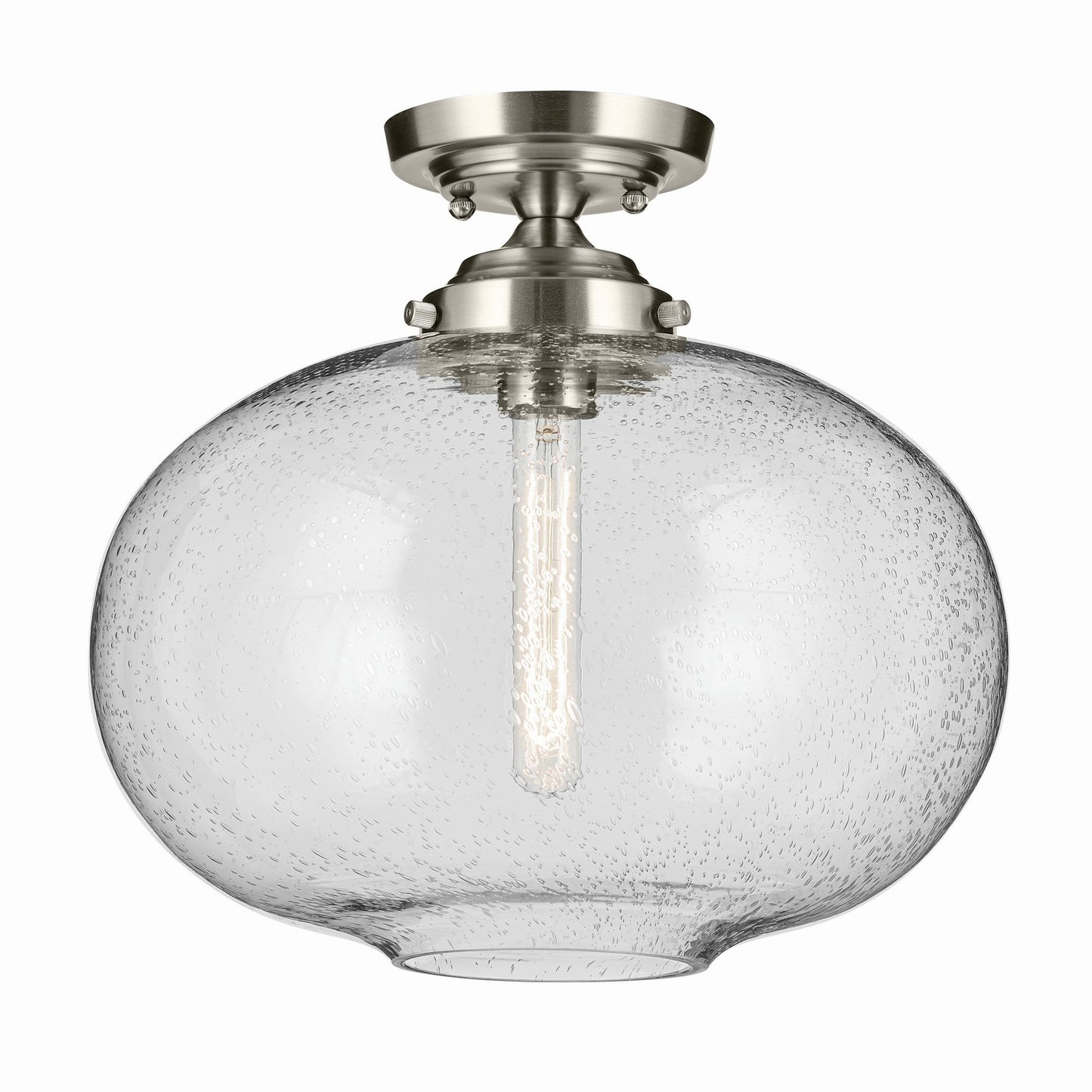 Avery One Light Semi Flush Mount in Brushed Nickel