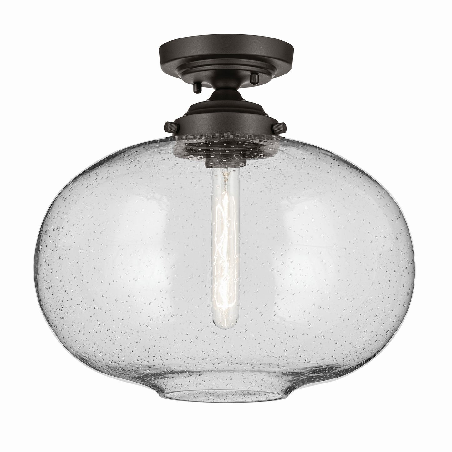 Avery One Light Semi Flush Mount in Olde Bronze