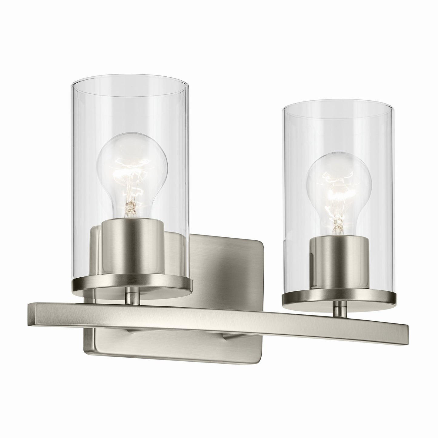 Crosby Two Light Bath in Brushed Nickel