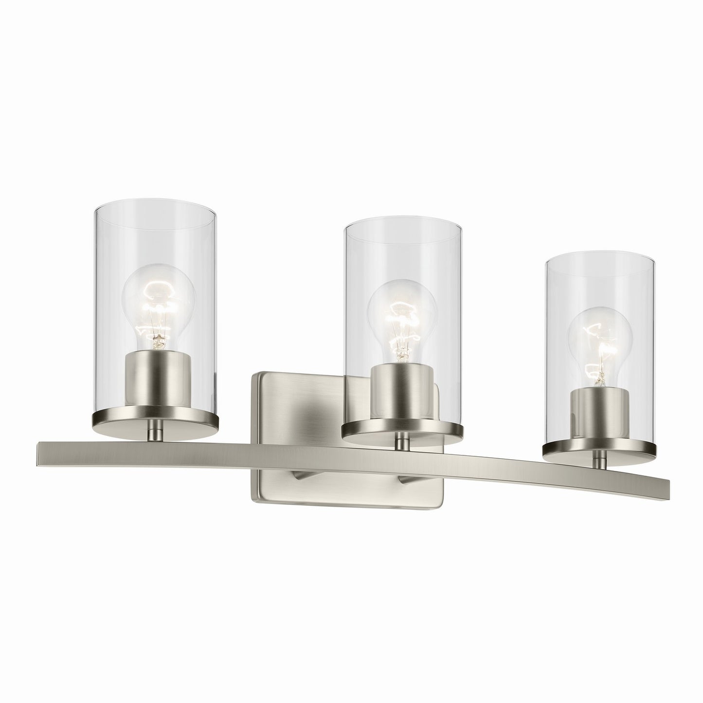 Crosby Three Light Bath in Brushed Nickel