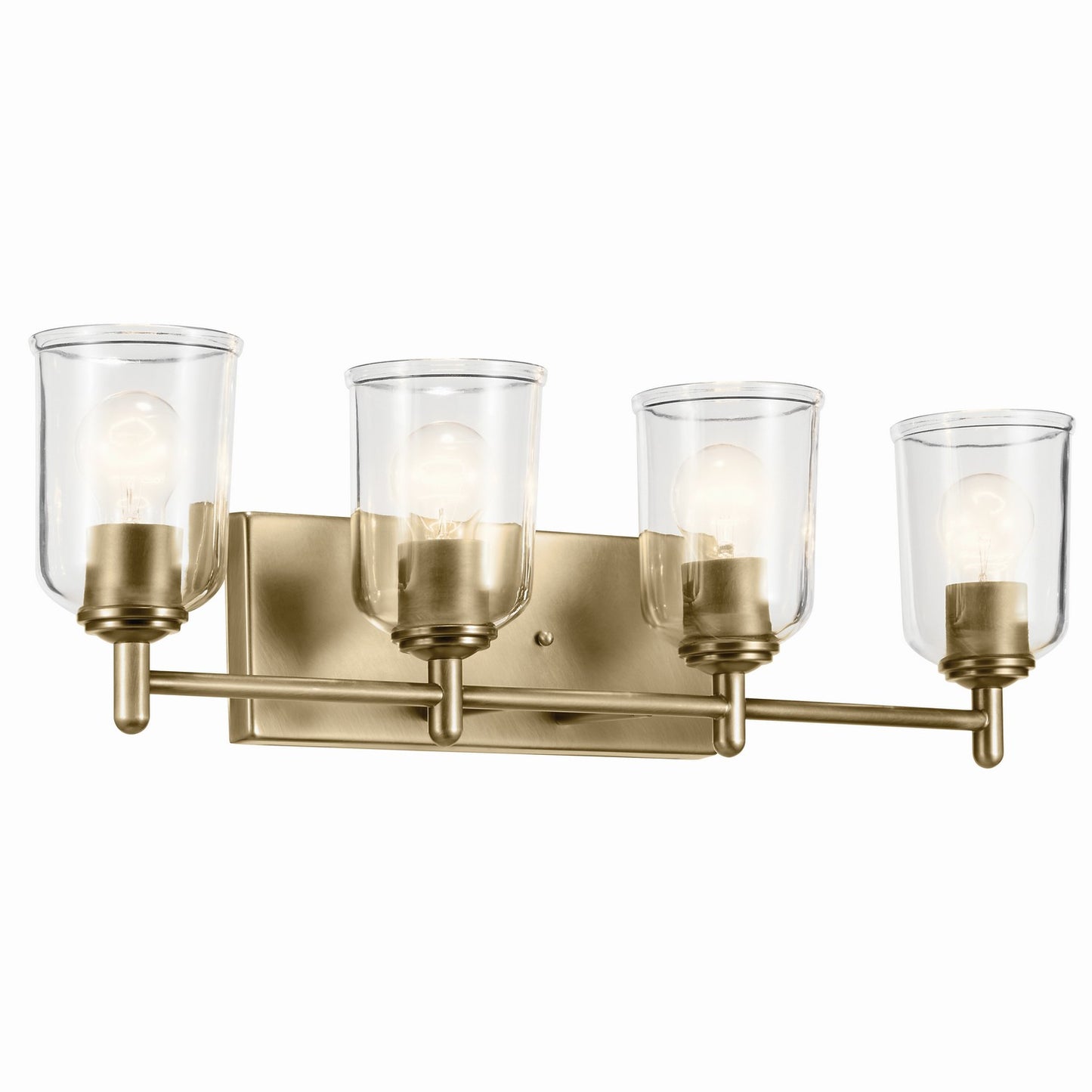 Shailene Four Light Bath in Natural Brass