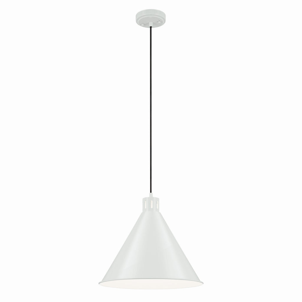 Zailey One Light Pendant in White