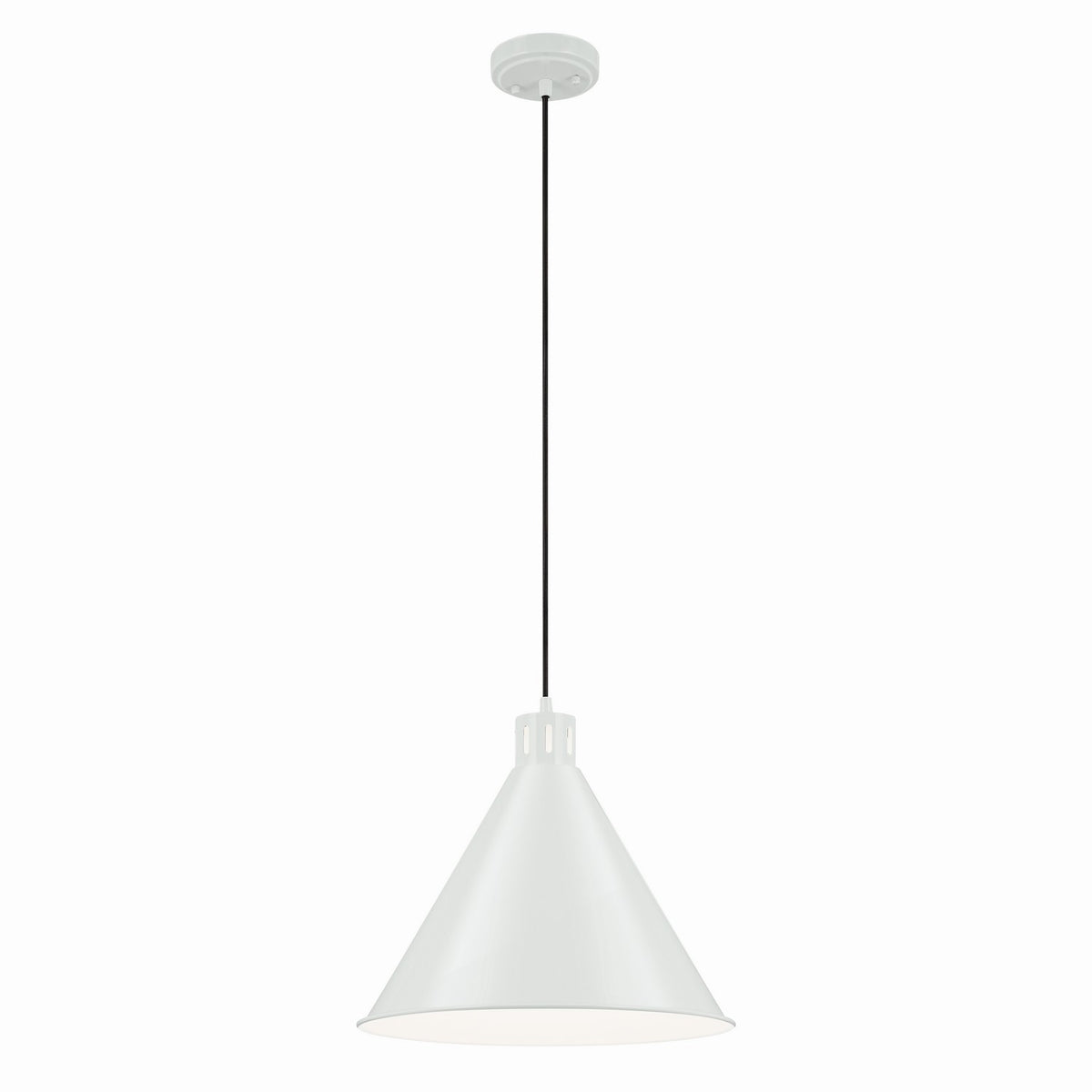 Zailey One Light Pendant in White