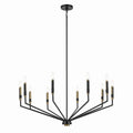 Armand Ten Light Chandelier in Black