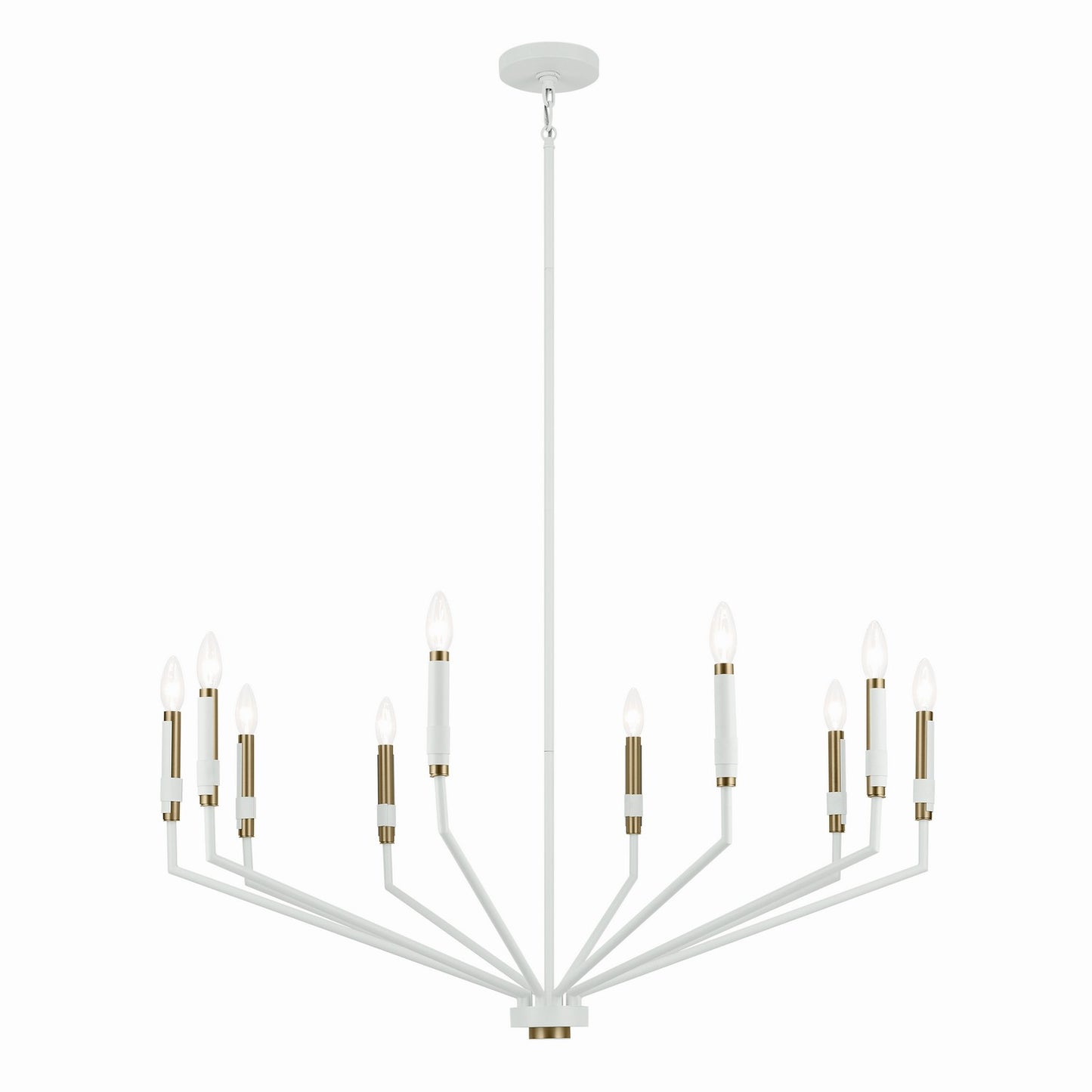 Armand Ten Light Chandelier in White