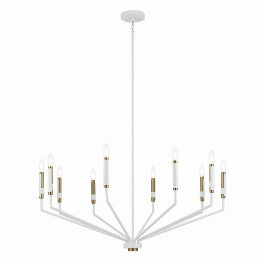 Armand Ten Light Chandelier in White