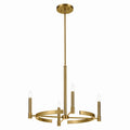Tolani Four Light Chandelier in Brushed Natural Brass