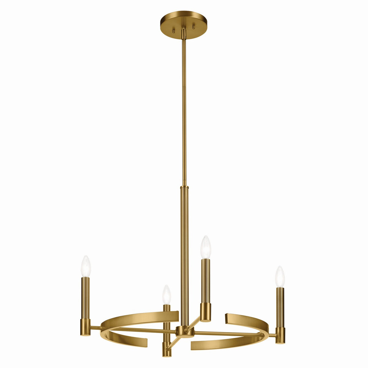 Tolani Four Light Chandelier in Brushed Natural Brass