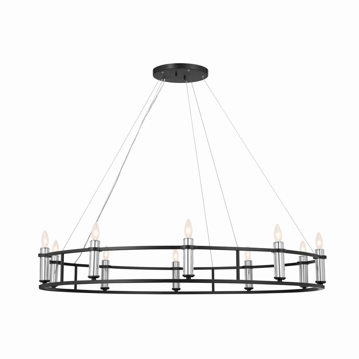 Rosalind Ten Light Chandelier in Black