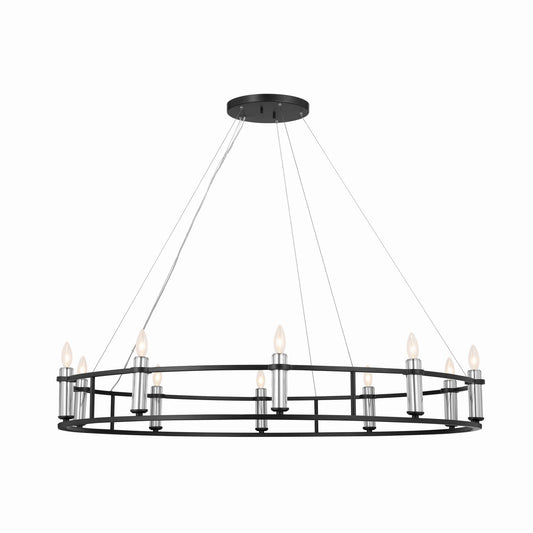 Rosalind Ten Light Chandelier in Black