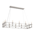 Rosalind 12 Light Linear Chandelier in Polished Nickel