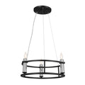 Rosalind Three Light Mini Chandelier in Black