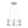 Rosalind Three Light Mini Chandelier in Polished Nickel