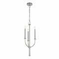 Florence Three Light Mini Chandelier in Polished Nickel