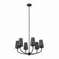 Adeena Six Light Chandelier in Black