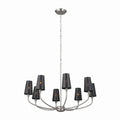 Adeena Eight Light Chandelier in Classic Pewter