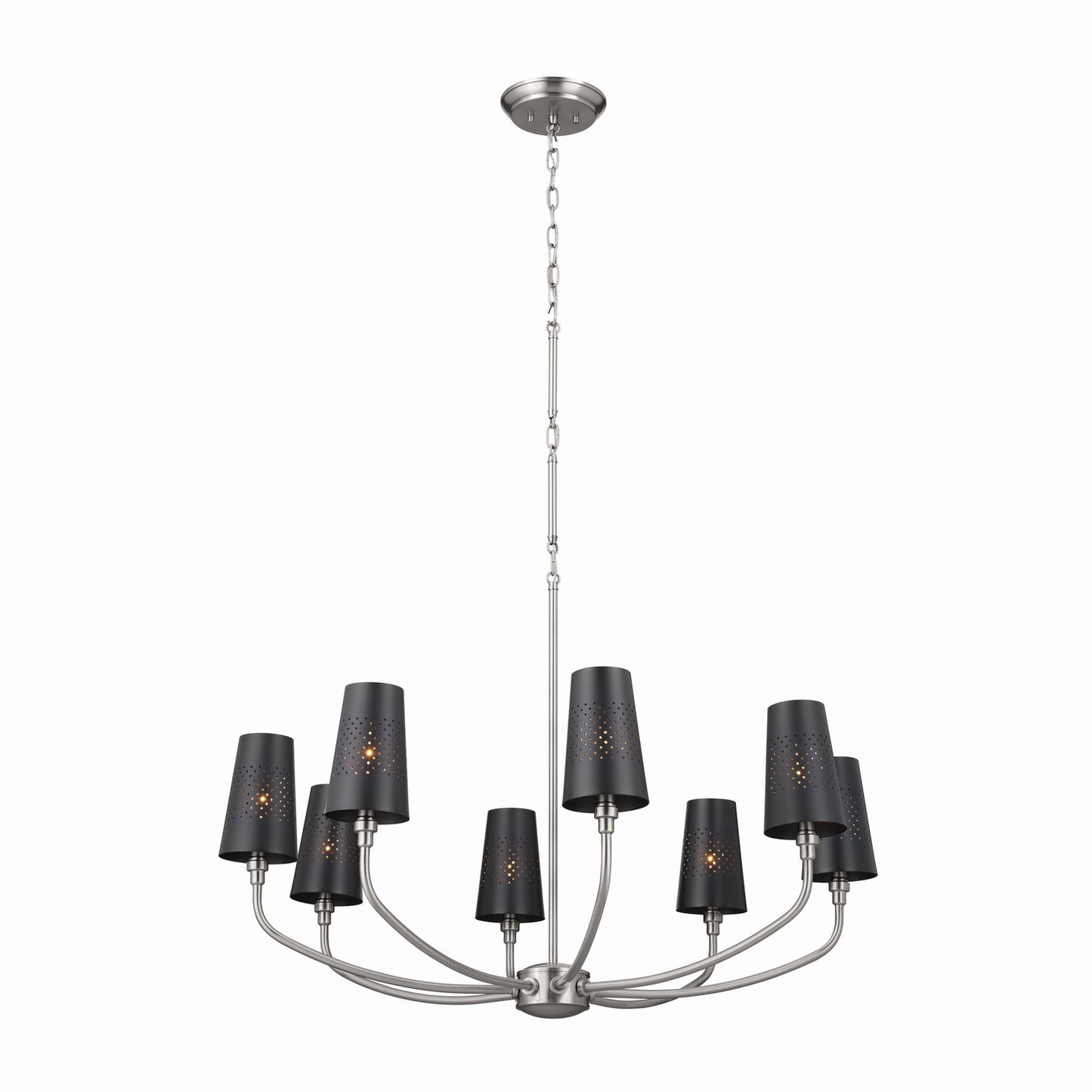 Adeena Eight Light Chandelier in Classic Pewter