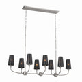 Adeena Eight Light Linear Chandelier in Classic Pewter