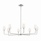 Pallas Eight Light Chandelier in Polished Nickel