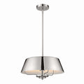 Luella Three Light Pendant/Semi Flush in Polished Nickel
