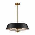 Luella Four Light Pendant/Semi Flush in Black