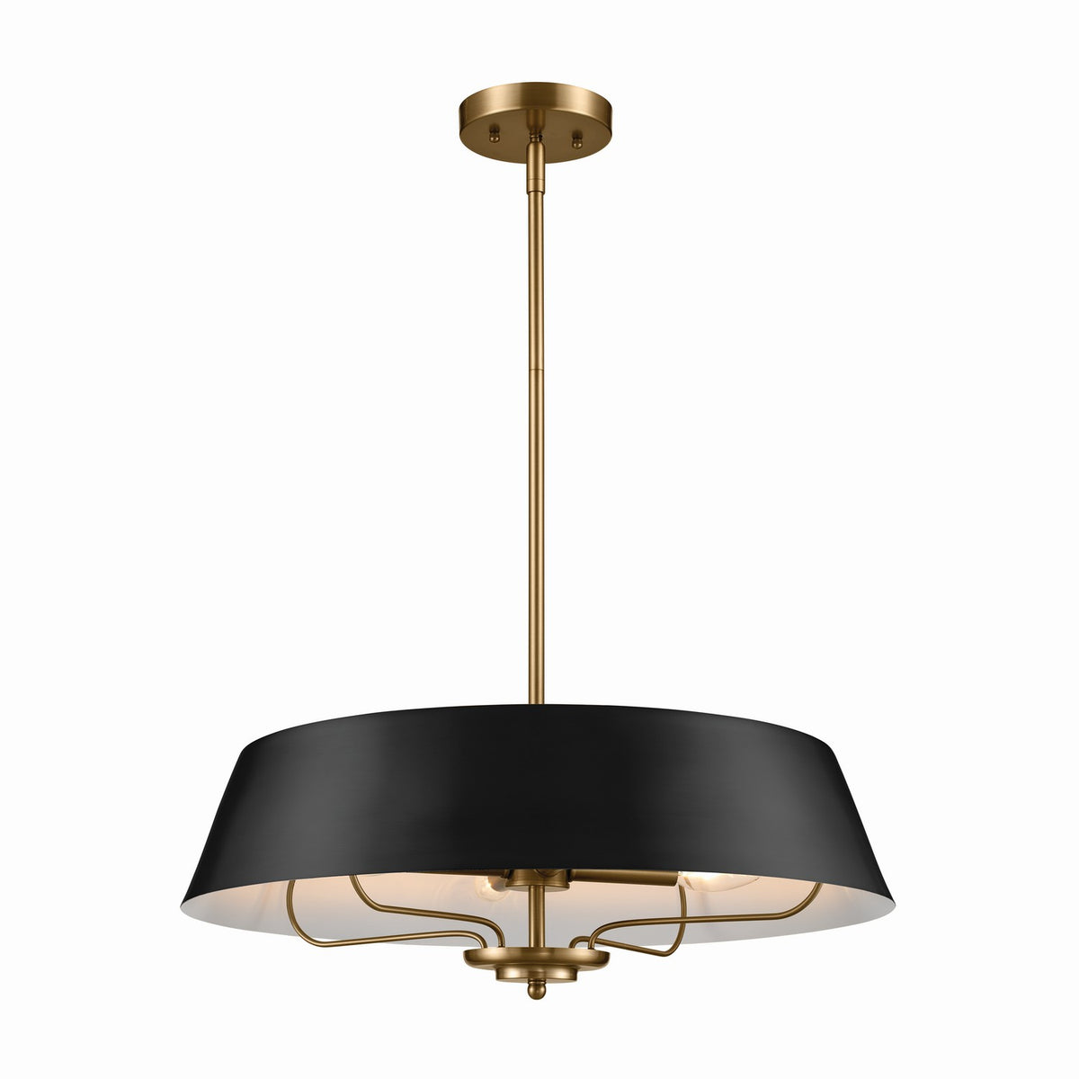Luella Four Light Pendant/Semi Flush in Black