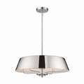 Luella Four Light Pendant/Semi Flush in Polished Nickel