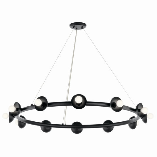 Palta 12 Light Chandelier in Black