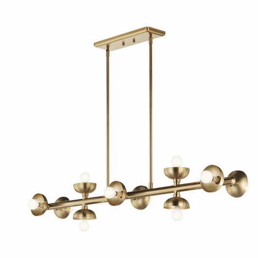 Palta Ten Light Linear Chandelier in Champagne Bronze