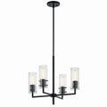 Velestino Four Light Chandelier in Black