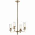 Velestino Four Light Chandelier in Champagne Bronze