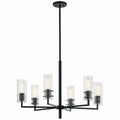 Velestino Six Light Chandelier in Black