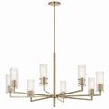 Velestino Eight Light Chandelier in Champagne Bronze