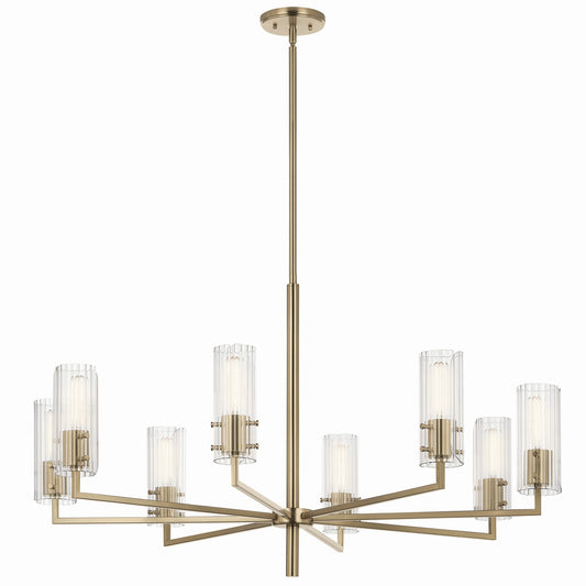 Velestino Eight Light Chandelier in Champagne Bronze