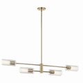 Velestino Four Light Linear Chandelier in Champagne Bronze