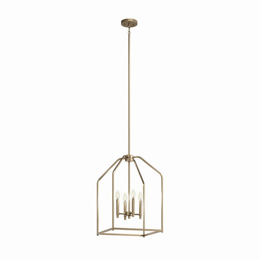 Madden Four Light Foyer Pendant in Champagne Bronze